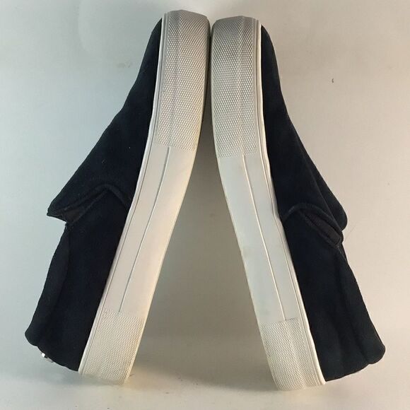 Steve Madden Gills suede shoes slip on sneakers black size 8 M - Picture 6 of 8